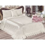 Baladi Home Çift Kişilik Çeyizlik Yatak Örtüsü King Sayısı Yüksek Kalite 4 Parça ( Satan ) - 260 x 270 cm - Beyaz
