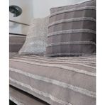 Baladı Home Ev Tekstil Home Collection Koltuk Örtüsü Çizgili Kabartmalı Tasarım Keten Oturma Yeri Alanı Ölçü ( 80 x 190 cm ) 1 Ade - 80 x 190 cm - Gri