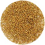 Bala&Fillic Altın Rengi 4 mm Tohum Boncuklar Yaklaşık 1200 adet/100 Gram, Bileklik ve Kolye Yapımı için 6/0 Cam El İşi Boncukları (Altın)