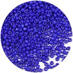 Bala&Fillic Kraliyet Mavisi Renk 4 mm Tohum Boncuklar Yaklaşık 1200 adet/100 Gram, Bileklik ve Kolye Yapımı için 6/0 Cam El İşi Boncukları (Kraliyet Mavisi)
