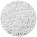 Bala&Fillic Opak Beyaz Renk 4 mm Tohum Boncuklar Yaklaşık 1200 parça/100 gram, Bileklik ve Kolye Yapımı için 6/0 Cam El İşi Boncukları (Beyaz)