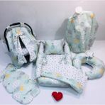 Balamira Yeşil Bulutlu 7 Parça Lüx Babynest Seti
