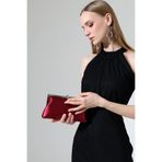 BALANZ KIRMIZI SATEN ABİYE ÇANTATAŞLI TOKALI ZİNCİR DETAYLI CLUTCH GECE VE EL ÇANTASI