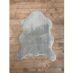 Balat Halı Kalın Açık Gri Peluş Yumuşak Post Halı 120x170