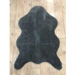 Balat Halı Kalın Koyu Gri Peluş Yumuşak Post Antrasit 80x120 cm Salon Halı
