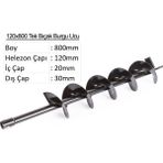 Balatlı Tek Bıçak Toprak Burgu Ucu 120 x 800 mm