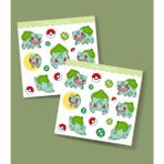 Balbazar (Bulbasaur) Pokemon Sticker Set -2'li- Parlak Kağıt - Süsleme Çıkartmaları Telefon -Tablet Etiketleri - 1BW-Beyaz - yok