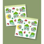 Balbazar (Bulbasaur) Pokemon Sticker Set -2'Li- Parlak Kağıt - Süsleme Çıkartmaları Telefon -Tablet Etiketleri