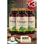 Balen 3 Adet Ginkgo Biloba Tablet 600 Mg 60 Adet Takviye Edici Gıda + Hediye Biberiye Yağı