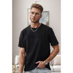 Balenbi Erkek Enjeksiyon Baskılı Regular Fit Penye Tişört 1002 - Siyah - 2XL