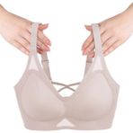 Balensiz Push Up Dikişsiz Çıkarılabilir Pedli Nefes Alan Sporcu Sütyen - Ten - 90B