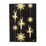 Balerin Siyah Yapraklı Küçük Boy Defter