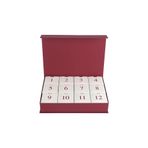 BALEZA 12 li Mıknatıslı Boş Advent Calendar Kutusu - Bordo / 12’li Hediye Kutusu