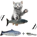 (Balık 2) 30CM Pet Kedi Oyuncak USB Şarj Simülasyonu Elektrikli Dans Etme Disket Balık Kedi Oyuncak Evcil Oyuncaklar Etkileşimli Köpek Dropshipping (Yurt Dışından) - Renkli
