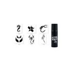 Balık Akrep Spray Tattoo Geçici Siyah Sprey Dövme Seti