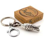 Balık Balıkçı Kısmet Bereket Antik Metal Anahtarlık KY034