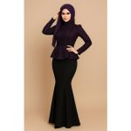 Balık Etek Toparlayıcı Şık Tasarım Tesettür Abiye - Siyah - L - XL