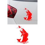 Balık Figürlü Oto Sticker - Balık Temalı Araba Stickerı - Dekoratif Motor Sticker 15x10cm