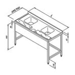 Balık Hazırlık Tezgahı, 240x70 Cm