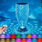 Balık Süzgeç Model Usb Şarjlı Kumandalı 16Farklı Işık Modlu Masa Üstü Kristal Akrilik Led (5433)