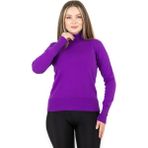 Balıkçı Yaka Basic Kazak Mor - XL