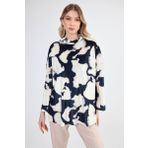 Balıkçı Yaka Batik Desen Bluz