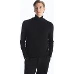 Balıkçı Yaka Uzun Kollu Erkek Triko Kazak (W5) - Black - S