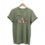 Balıkçılık Wekeend Hooker Yazı Baskılı Balık ve Olta Takımı Desenli %100 Pamuk Regular Fit T-Shirt - 3XL - Haki