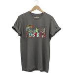 Balıkçılık Wekeend Hooker Yazı Baskılı Balık ve Olta Takımı Desenli %100 Pamuk Regular Fit T-Shirt - Gri