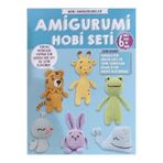 BALIM ÖRGÜ EVİ Mini Amigurumi Hobi Seti 6 Model Tarifi– İp, Elyaf, Tığ, Aksesuar – Oyuncak Yapım Seti Mavi Paket