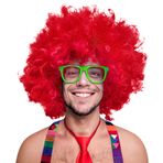 Balinco 280 g XXL Afro peruk Lockenkopf Wig Black Afroperuecke Lockenperuecke Karnaval Karnaval Siyah, Beyaz, sarışın, kırmızı, Turkuaz, yeşil, pembe Kırmızı XXL Afro - Rot