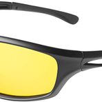 Balinco Sarı Mat Siyah Çerçeveli UV400 Korumalı Polarize Spor Gece Görüş Gözlüğü