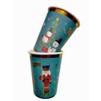BalinMandalin Yılbaşı, Nutcracker/Fındıkkıran, Kardan Adam Desenli Karton Bardak, 8'li