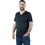 Balins Erkek Koton V Yaka Kısa Kollu Tişört - 000-Siyah - XL