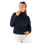 Balins Kadın 2 İplik Degaje Yaka Sweatshirt Lacivert XS