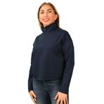 Balins Kadın 2 Iplik Yarım Balıkçı Düşük Kol Sweatshirt Lacivert - XS