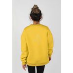 Balins Kadın Sıfır Yaka Baskılı Sweatshirt Sarı XS