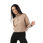 Balins Kadın Yarım Balıkçı Yarasa Kol Sweatshirt Bej S