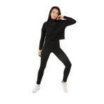 Balins Kadın Yarım Balıkçı Yarasa Kol Sweatshirt Siyah XS
