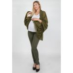 Balins Slim Fit 5 Cepli Micro Ribana Kumaş Haki Renk Hamile Pantolon