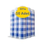 Balkan 10 Paket Mavi Masa Örtüsü Su Ve Yağ Geçirmez (1 RULO 10'LUDUR) - 100x120cm Kullan At Kağıt