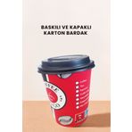 Balkan 12 Oz 50 Adet Kapaklı Karton Sıcak İçecek Bardağı