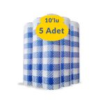 Balkan 5 Paket Mavi Masa Örtüsü Su Ve Yağ Geçirmez (1 RULO 10'LUDUR) - 100x120cm Kullan At Kağıt