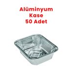Balkan 50 Adet Alüminyum Aşure Tatlı Kasesi Sütlaç Kabı Tek Kullanımlık