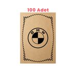Balkan Ambalaj Kraft 120Gr Bmw Oto Paspas Kağıdı 100 Adet - 35X50cm - Kalın Kağıt Baskılı