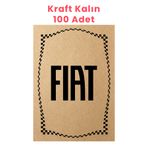 Balkan Ambalaj Kraft 120Gr Fiat Oto Paspas Kağıdı 100 Adet - 35X50cm - Kalın Kağıt Baskılı