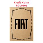 Balkan Ambalaj Kraft 120Gr Fiat Oto Paspas Kağıdı 50 Adet - 35X50cm - Kalın Kağıt Baskılı
