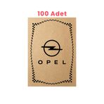 Balkan Ambalaj Kraft 120Gr Opel Oto Paspas Kağıdı 100 Adet - 35X50cm - Kalın Kağıt Baskılı