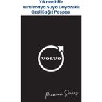 Balkan Ambalaj Suya Dayanıklı Yıkanabilir Volvo Oto Paspas Kağıdı Siyah Gümüş Baskı 50 Adet - 35X50CM - Kalın - Siyah - Gümüş