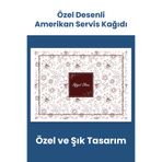 Balkan Desen Baskılı Amerikan Servis Kağıdı 500 Adet 41cm X 30cm Tepsi Kağıdı 80 gr